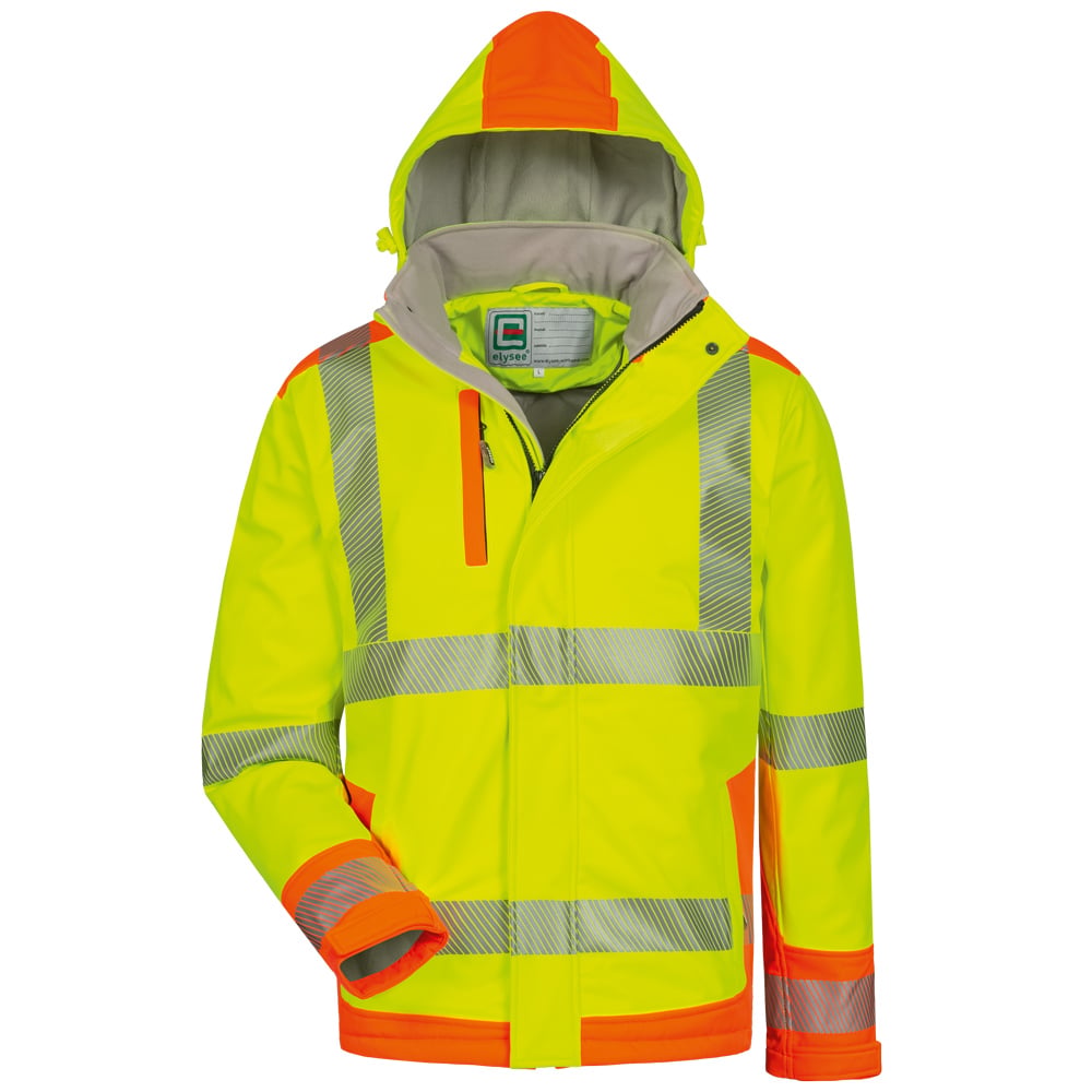 Gr .2XL (62/64) *RICKMER* WATTIERTE WARNSCHUTZ-SOFTSHELLJACKE gelb *RICKMER* PAD