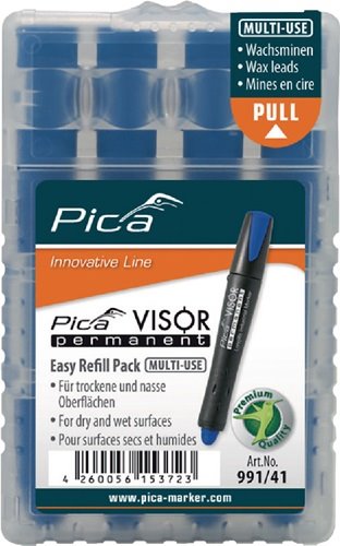 PICA 991/41 Minen-Set Visor permanent 4x blau wasserfest