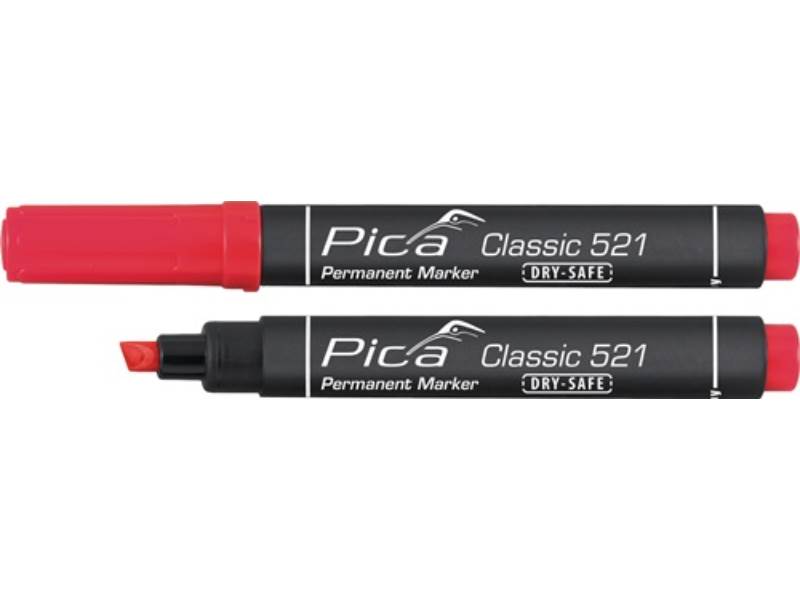 PICA 521/40 Permanentmarker Classic rot Strichbreite 2 - 6 mm Keilspitze