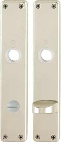 HOPPE 6030753 Langschildpaar 202SP F2 / neusilberfarbig F2 SK/OL 78 mm