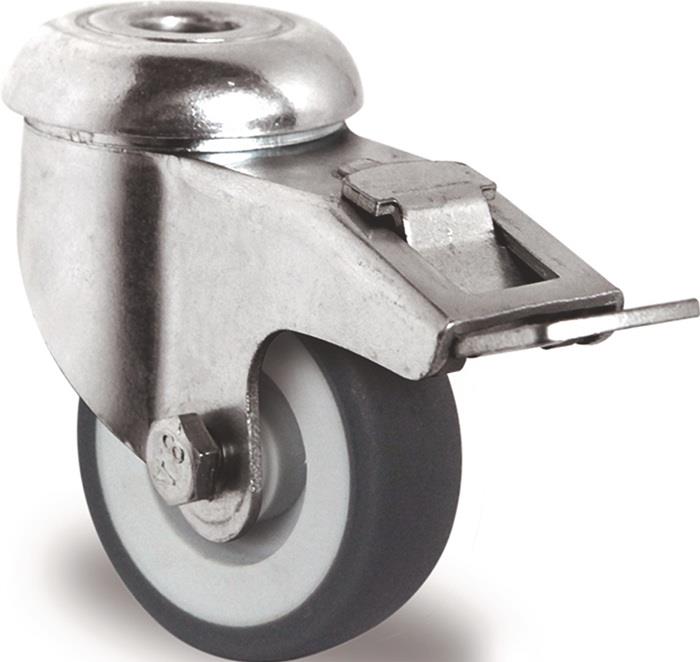 TECWERK  Lenkrolle mit Totalfeststeller  Rad-Ø 100 mm Tragfähigkeit 100 kg mit R