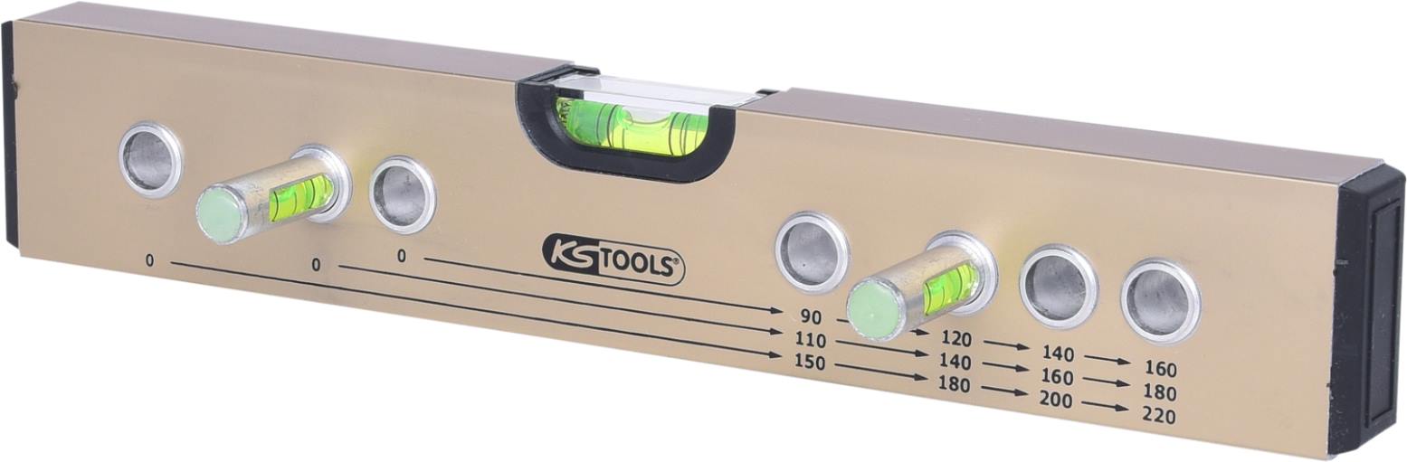 KS Tools 204.2000 Normabstandswasserwaage / Montage-Anschluss-Lehre, 300 mm