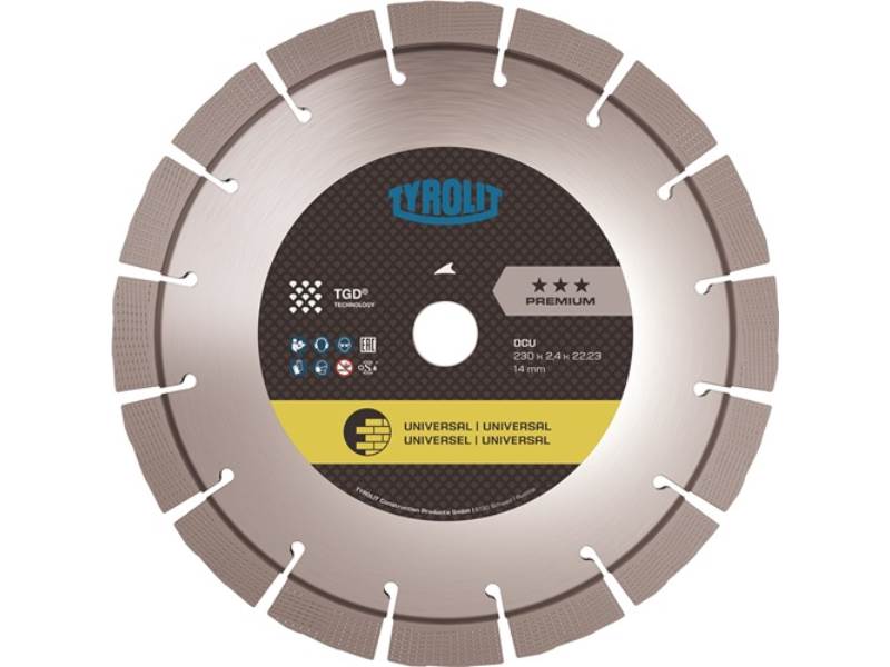 TYROLIT 34434386 Diamanttrennscheibe Premium DCU Ø 230 mm Bohrung 22,23 mm TGD®
