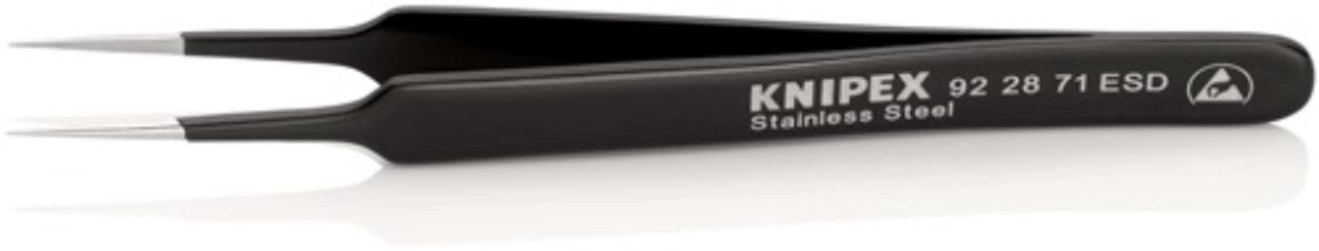KNIPEX 92 28 71 ESD Präzisionspinzette  Länge 110 mm gerade nadelfein rostfrei,