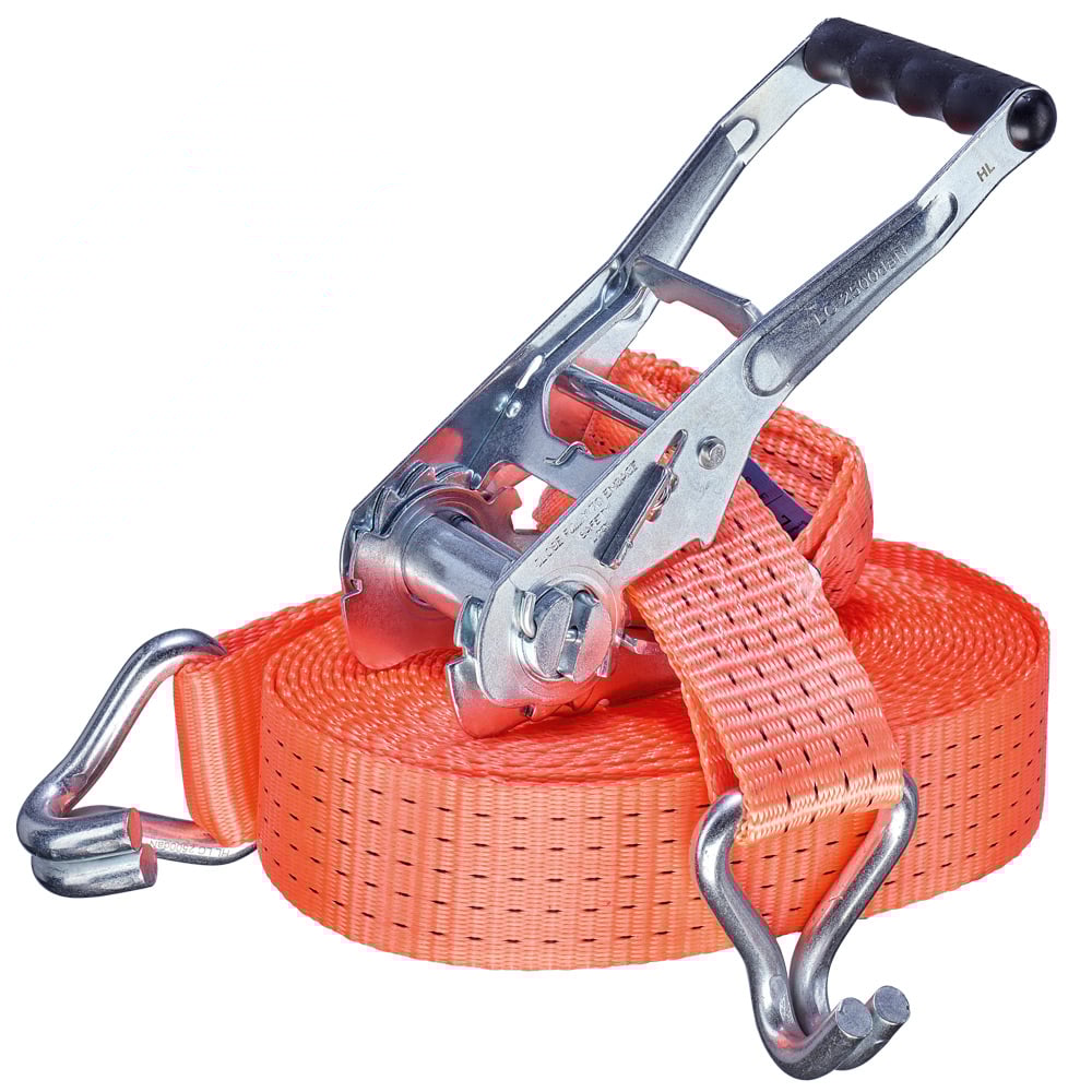 Gr .8 Meter RATSCHEN-ZURRGURT, 2-TEILIG MIT SPITZHAKEN orange CARGO LASHING BELT