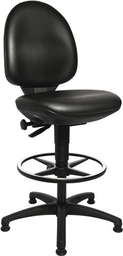 TOPSTAR 72250 D10T Arbeitsdrehstuhl Tec 50 Bodengleiter+Fußring Kunstlederpolste
