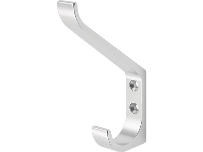 HERMETA 0148-01E Huthaken 0148 einfach Ausladung 86,5 mm Aluminium silberfarbig