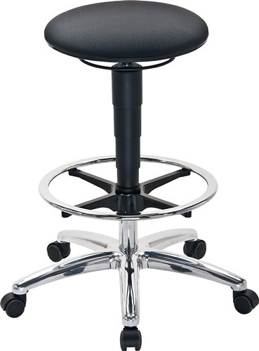 BIMOS 9469_SP01-525-807 Drehhocker  mit Sitz-Stop-Rollen und Fußring Supertec-Ge