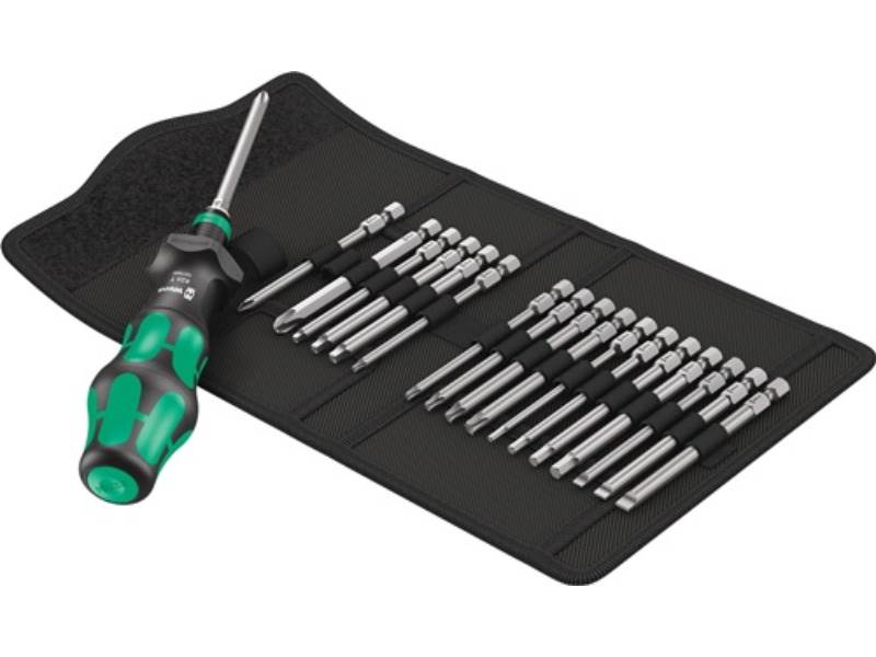 WERA 5057483001 Bitsortiment KK Turbo Imperial 1 19-teilig Schlitz/PH/TORX®/6Kt.