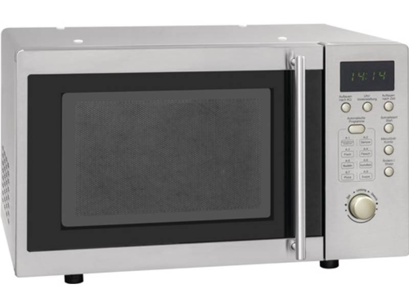 EXQUISIT 910113 Mikrowelle UMW 800 G-3 Inox 800 - 1000 W Inox/Silber 20 l freist