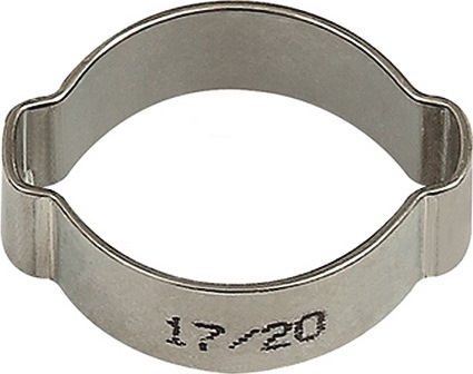 RIEGLER 114144 Schlauchklemme 2-Ohr Edelstahl 1.4301 (W4)  Spannbereich 11-13 mm