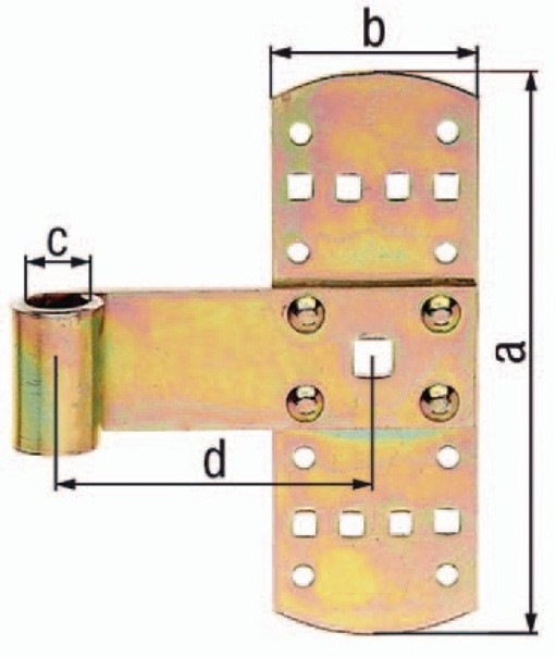 GAH 314996 Kreuzband Breite 50 mm Länge 140 x 50 mm Stärke 2 mm Stahl galvanisch