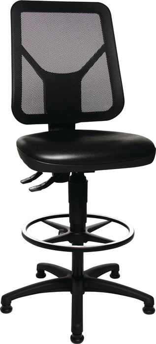TOPSTAR 73280PU0T Arbeitsdrehstuhl TEC 80 C Bodengleiter + Fußring Polyurethansc