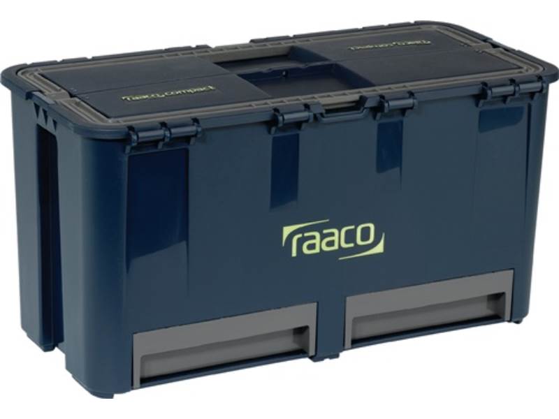 RAACO 136587 Werkzeugkoffer Compact 27 B474xT239xH250mm 6 Einsteckfächer Polypro