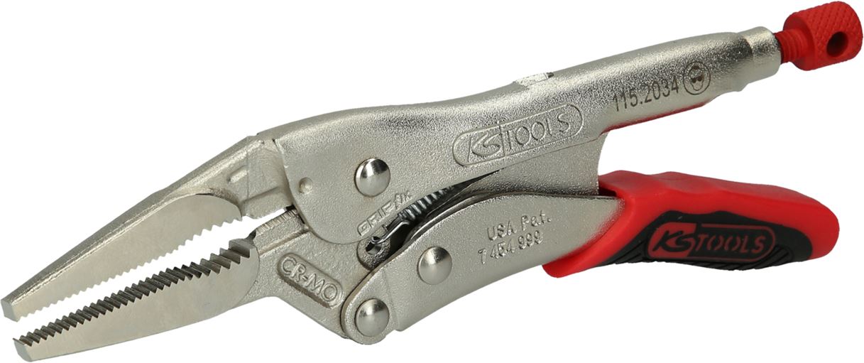 KS Tools 115.2034 Langbacken-Gripzange mit Easy-Release,45mm,L=170mm