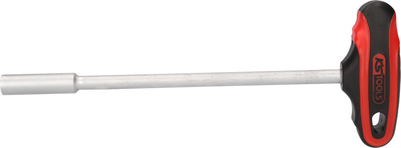 KS Tools 158.5010 CHROMEplus T-Griff-Nuss-Schraubendreher, lang, 10mm