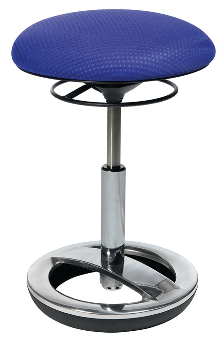 TOPSTAR  Hocker  mit Standfußring Polster blau Sitzhöhenverstellung 440-570 mm