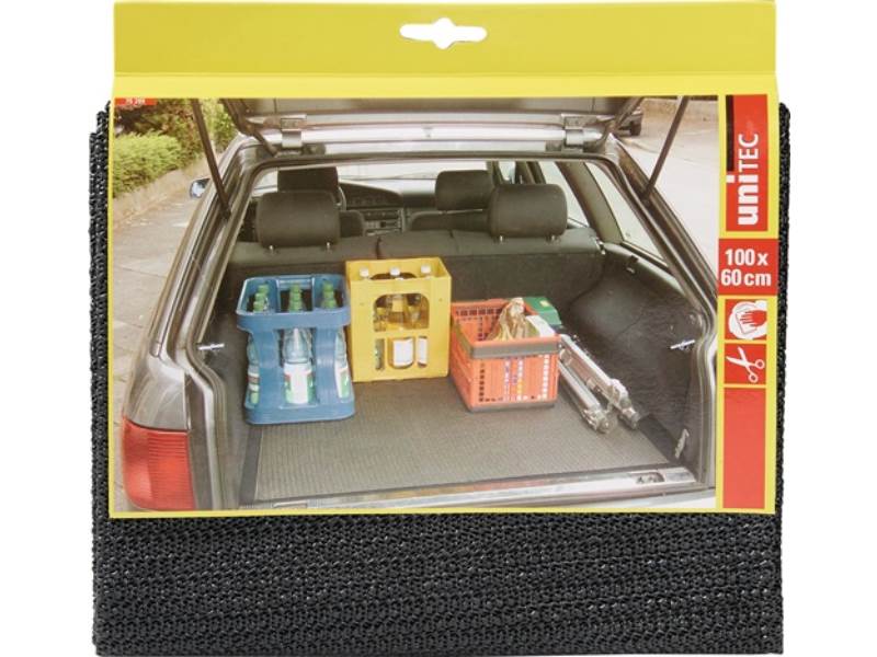 UNITEC  Kofferraummatte  PVC grau zuschneidbar, rutschhemmend L60xB100 cm