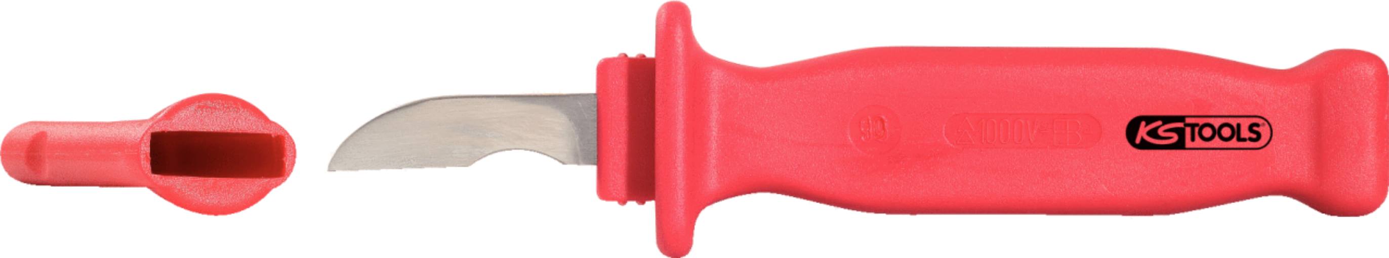 KS Tools 117.1395 Kabel-Abisoliermesser mit Schutzisolierung, 195mm