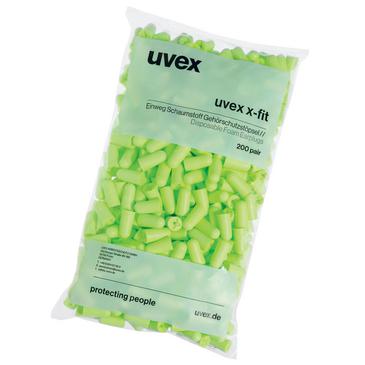 UVEX 2112003 Gehörschutzstöpsel x-fit 2112003 grün SNR 37 dB Größe M 200Paar