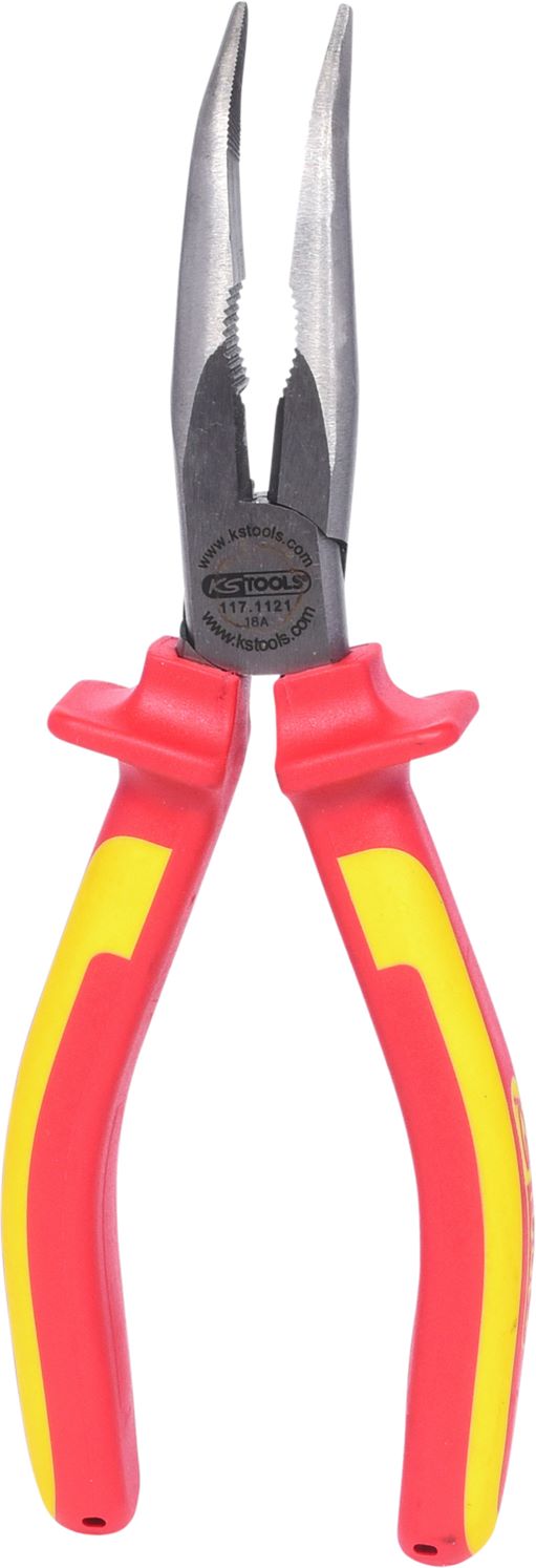 KS Tools 117.1121 ERGOTORQUE VDE Flachrundzange, gebogen, 205mm