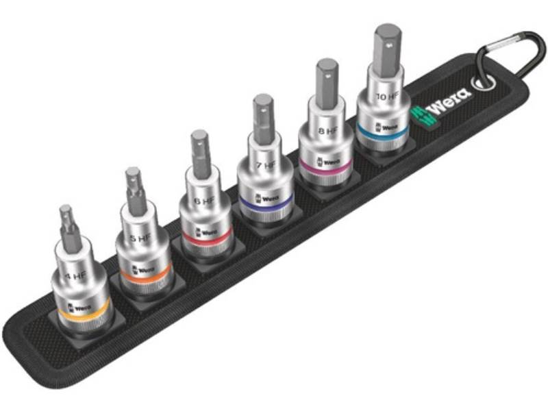 WERA 05003996001 Steckschlüssel-Satz Belt C 2 Zyklop 6-teilig 1/2 '' 4 - 10 mm f