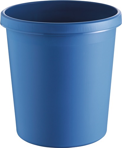 HELIT H6123834 Papierkorb  18 l H331xD.315 mm mit Griffrand Kunststoff blau