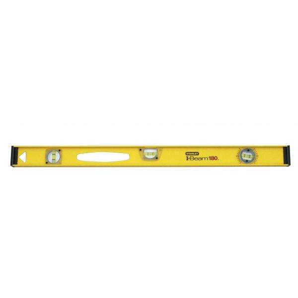 Stanley 1-42-921 Wasserwaage  I-Beam Länge 80 cm 3 Libellen Genauigkeit 1,5 mm/m Alu
Wasserwaage mit Profilen aus Aluminium und drei Blasen. Oberes Ende mit Masseinteilung
