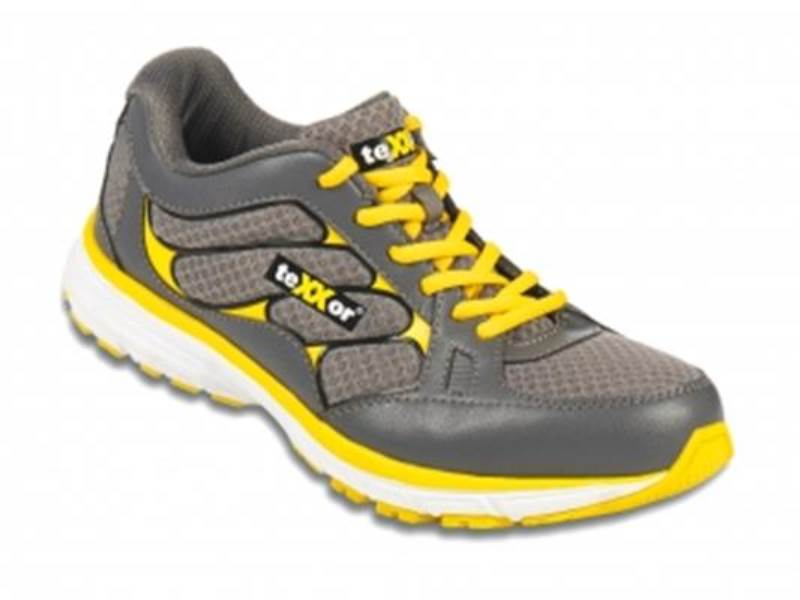 teXXor® S1P-Sicherheitshalbschuhe ROUBAIX grau/gelb EN ISO 20345, 6116 Gr.43