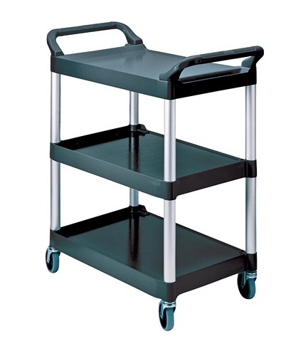RUBBERMAID FG342488BLA Tischwagen  3 Ladeflächen L560xB450mm schwarz/alusilber T