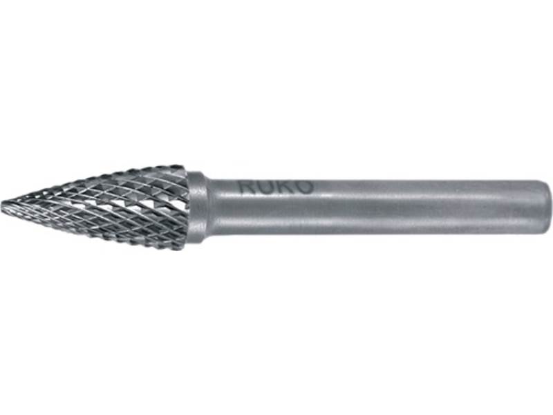 RUKO 116027 Frässtift SPG Ø 10 mm Kopflänge 20 mm Schaft-Ø 6 mm Hartmetall Blank