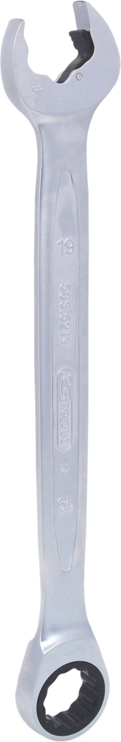 KS Tools 503.5219 DUO GEARplus Ringmaulschlüssel,Maul-Ratschenfunktion 19mm