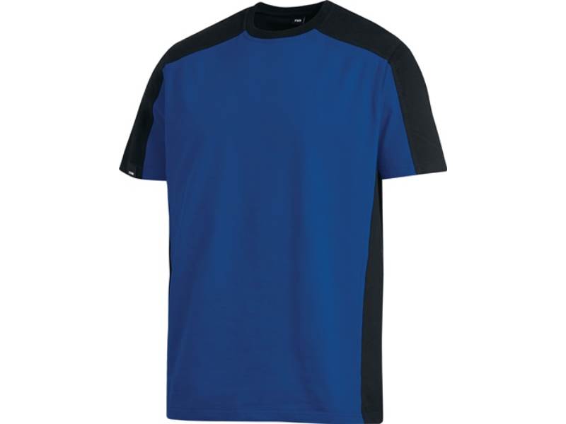 FHB 90690-3620-L T-Shirt MARC Gr.L royal/schwarz 100 % Ringspinn-Baumwolle