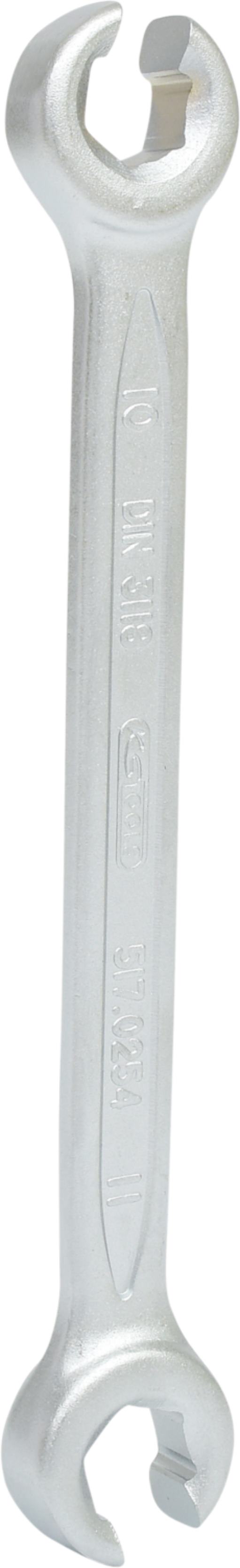 KS Tools 517.0254 CLASSIC Offener Doppel-Ringschlüssel, abgewinkelt, 10x11mm