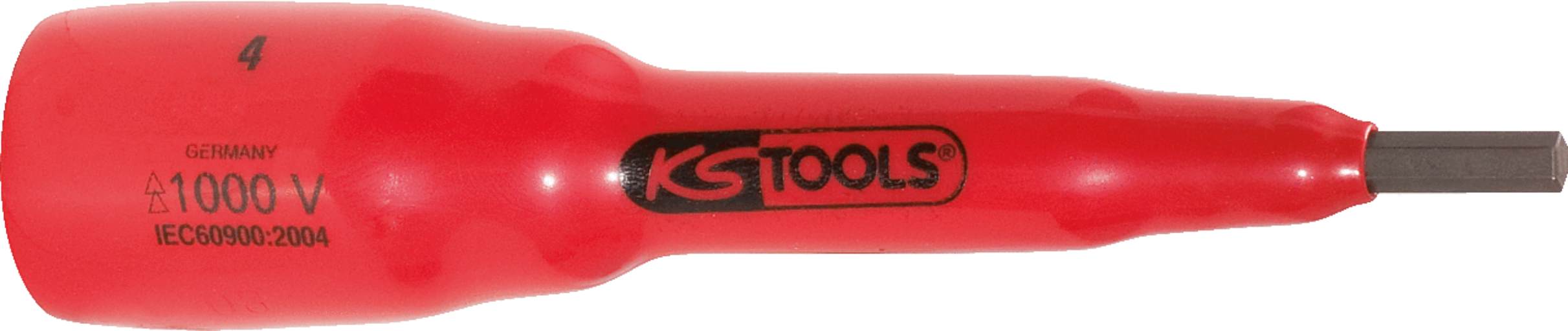 KS Tools 117.3874 3/8'' Bit-Stecknuss mit Schutzisolierung für Innensechskant-Sc