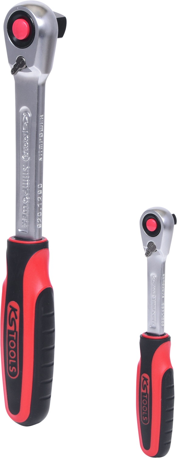 KS Tools 920.0002 SlimPOWER Umschaltknarren-Satz, 2-tlg.1/4''+1/2''