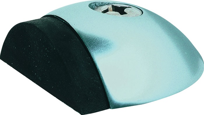 KWS 200182 Bodentürpuffer 2001.82 Ø 57 mm Höhe 18 mm Edelstahl matt Dübelmontage