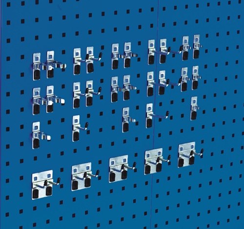 BOTT 14031413 Werkzeughaltersortiment  30-tlg.verzinkt passend für Lochplatten 1