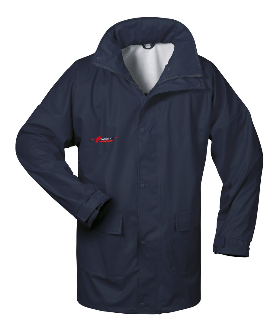 HELSINGBORG, PU - Regen - Jacke, NorwayObermaterial geprüft nach EN 343atmungsaktiv, wind- und wasserdichtextrem leichtes, geschmeidiges Materialdehnbar in Längs- und QuerrichtungNähte doppelt verschweißtverdeckter R