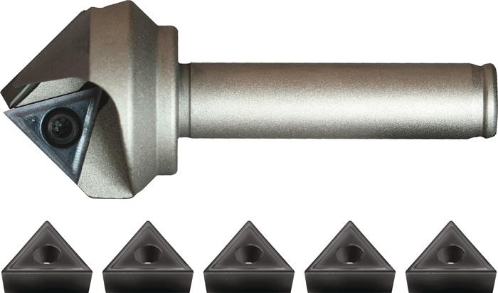 TECWERK  Fasenfräser-Set TCGX Nenn-Ø 25 mm Schaft-Ø 12 mm 6-teilig vernickelt mi