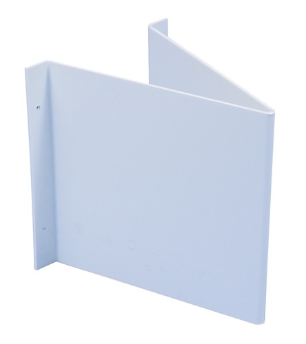 Winkelschild  L148xB148 mm blanko weiß für Folienschilder Kunststoff