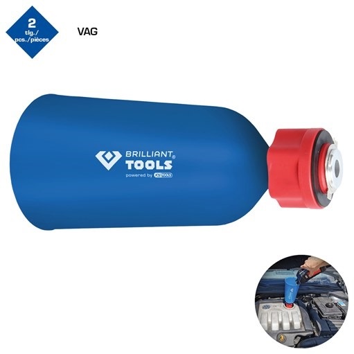 Brilliant Tools  BT711130 Öleinfülltrichter mit Adapter für VAG, 2-tlg