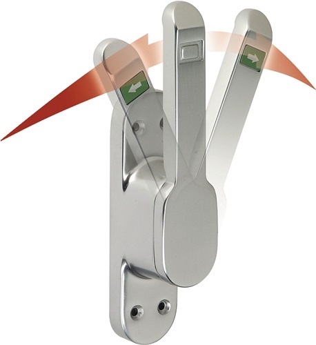 DENI 4220 0210 01 Türtreibriegel VARIO DIN links / rechts silber eloxiert Leicht