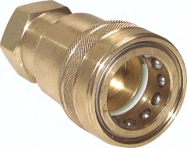 Hydraulikkupplung ISO 7241-1B, Muffe, G 3/8''(IG),Messing VAM 38 MS