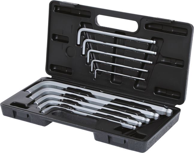 KS Tools 151.2150 Kugelkopf-Innensechskant-Winkelstiftschlüssel-Satz,XL,10-tlg