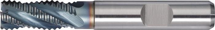 TECWERK 2000866442 Schaftfräser DIN 844 Typ NR D.12mm Einsatz-L.36mm HSS-Co5 TiC