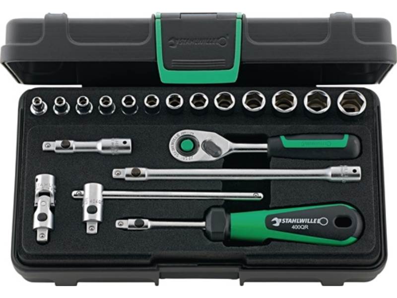 STAHLWILLE 96011180 Steckschlüssel-Satz 40/13/6QR 19-teilig 1/4 '' Schlüsselweit