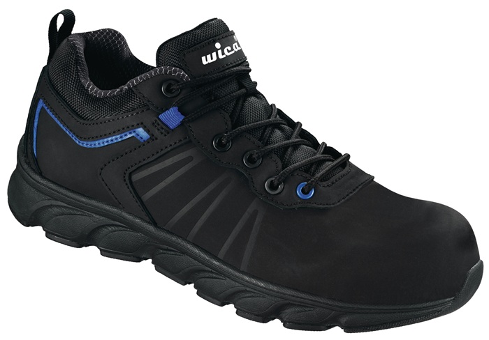 WICA 34331-44 Sicherheitsschuh VEZZO Größe 44 schwarz/blau S3 SRC EN ISO 20345 Action-Nubukleder nach EN ISO 20345 · S3 SRC · Weite: 10,5 · Schaft aus Action-Nubukleder · angenähte, gepolsterte Staublasche aus Textilmaterial · ergonomisch geformter, gepol