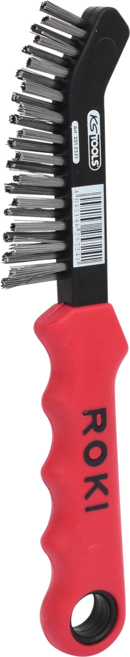 KS Tools 201.2321 Stahldraht-Bremssattel-Drahtbürste 2-reihig, spitz