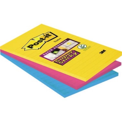 Post-it Haftnotiz Super Sticky 4690-S3R 101x152mm 3 St./Pack.